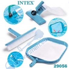 Комплект за почистване на басейн INTEX 29056, 3 части - подочистачка, четка, мрежа