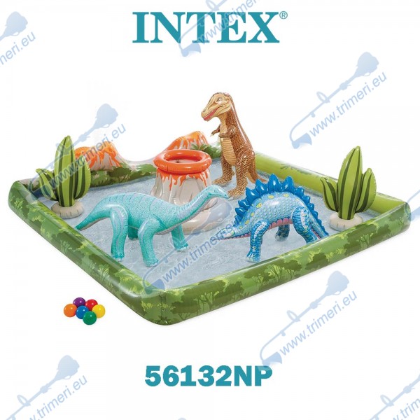 Надуваем детски център за игра INTEX 56132NP Jurassic Adventure, 201x201x36см