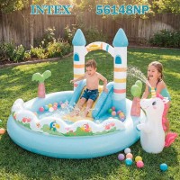 Надуваем детски игрален център INTEX 56148NP Unicorn Castle Play Center, 196x178x127 см