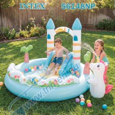 Надуваем детски игрален център INTEX 56148NP Unicorn Castle Play Center, 196x178x127 см