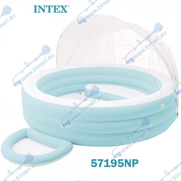 Басейн детски 221x137 см, INTEX 57195NP Swim Centre Canopy Lounge, със сенник