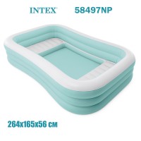 Надуваем басейн INTEX 58497NP Swim Center™ Family Lounge, 264x165x56 см