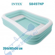 Надуваем басейн INTEX 58497NP Swim Center™ Family Lounge, 264x165x56 см