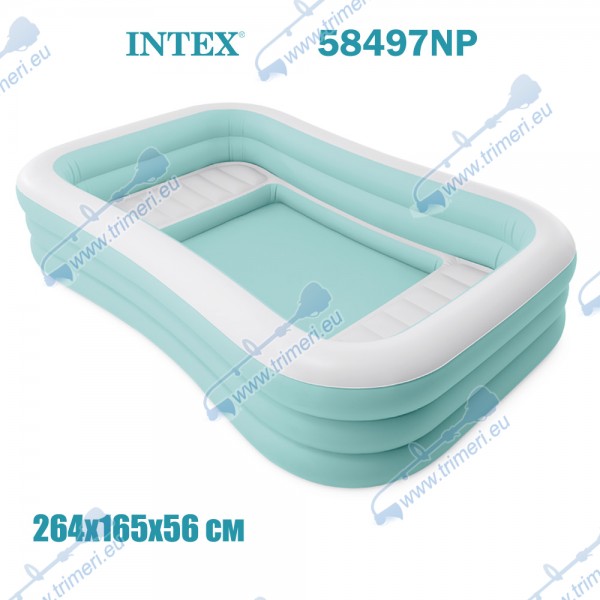 Надуваем басейн INTEX 58497NP Swim Center™ Family Lounge, 264x165x56 см