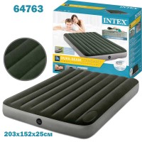 Матрак надуваем 203x152x25 см, вградена крачна помпа, INTEX 64763 Queen Dura-Beam Downy Airbed