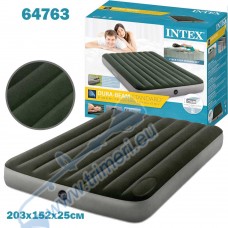 Матрак надуваем 203x152x25 см, вградена крачна помпа, INTEX 64763 Queen Dura-Beam Downy Airbed