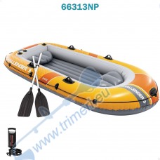 Лодка надуваема 295x137x43 см, INTEX 66313NP Challenger 3, с гребла и ръчна помпа