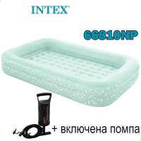 Надуваемо детско легло / матрак, 107x168x25см, INTEX 66810NP Kids Travel Bed Set