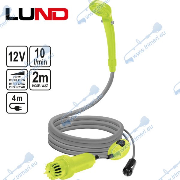 Портативен душ за къмпинг 12V, LUND 82991. 60W, 10 л/мин