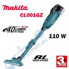 Прахосмукачка акумулаторна Makita CL001GZ, 40V, XGT Серия, Li-ion, 110W, 21 kPa