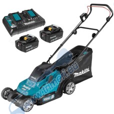 Акумулаторна колесна косачка 36V, 5Ah, 430мм, 50л, 20-75мм, Makita DLM432PT2