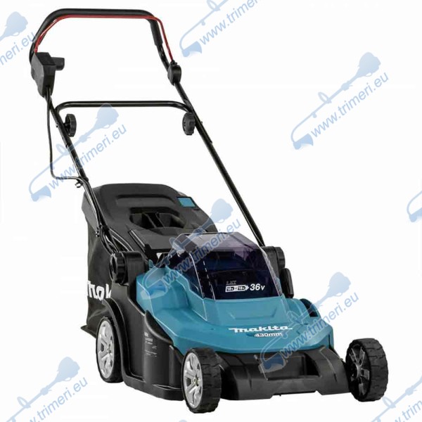 Акумулаторна косачка, колесна, 36V, 430мм, без батерии и зарядно, Makita DLM432Z