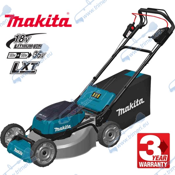 Косачка акумулаторна, колесна, самоходна, Makita DLM532Z, без батерии и зарядно 36 V, 534 мм