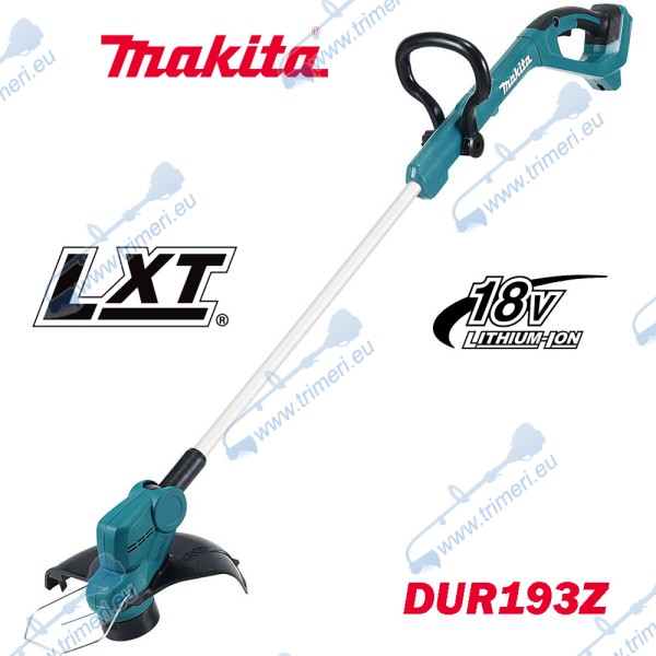 Акумулаторен тример / коса Makita DUR193Z, 18V, LXT, 26 см ширина на косене, с телескопична дръжка