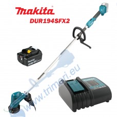 Тример / коса акумулаторна Makita DUR194SFX2, 18V, 1x3Ah, LXT, 28 см ширина на косене, D-образна дръжка