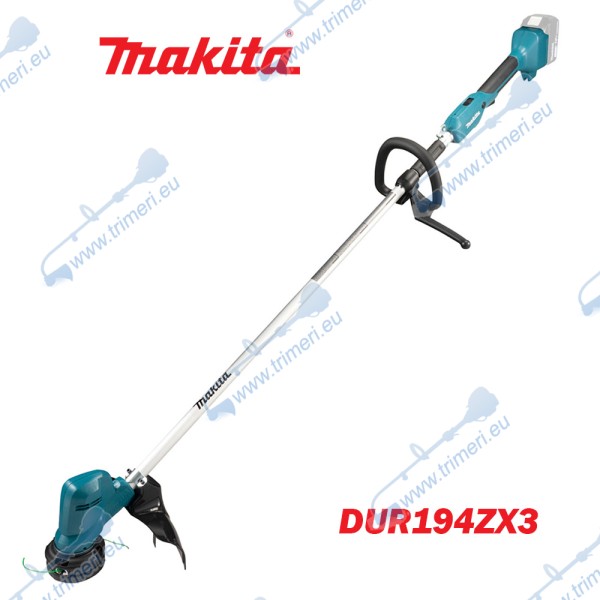 Тример / коса акумулаторна Makita DUR194ZX3, 18V, LXT, 28 см ширина на косене, 2 скорости, D-образна дръжка