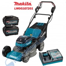 Самоходна акумулаторна косачка, Makita LM001GT201, 40V, 2x5Ah, XGT, 53 см ширина на косене, 20-100 мм височина на косене, 62 л кош