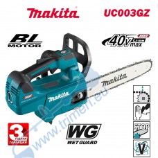 Акумулаторен верижен трион / резачка за дърва Makita UC003GZ, 40V, XGT Серия, 30 см шина, 3/8" верига