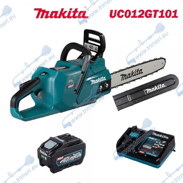 Акумулаторен верижен трион / резачка Makita UC012GT101, 40V, 1x5Ah, XGT, 40 см, безчетков мотор