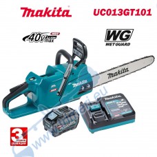 Акумулаторна резачка за дърва / верижен трион Makita UC013GT101, 40V, 1x5Ah, XGT Серия, 45 см, безчетков мотор