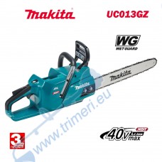 Акумулаторна резачка за дърва / верижен трион Makita UC013GZ, 40V, XGT Серия, 45 см, безчетков мотор