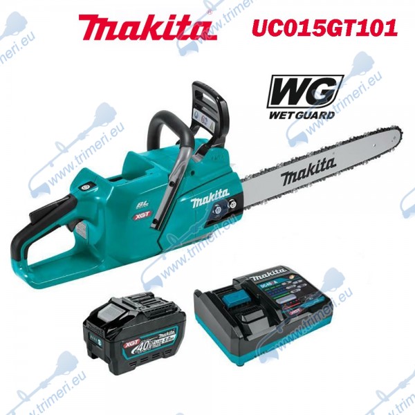 Акумулаторна резачка / верижен трион Makita UC015GT101, 40V, 1x5Ah, XGT, 35 см, безчетков мотор