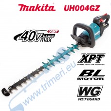 Акумулаторен храсторез, Makita UH004GZ, 40V, XGT, 600 мм нож, 23.5 мм ширина на рязане, безчетков мотор