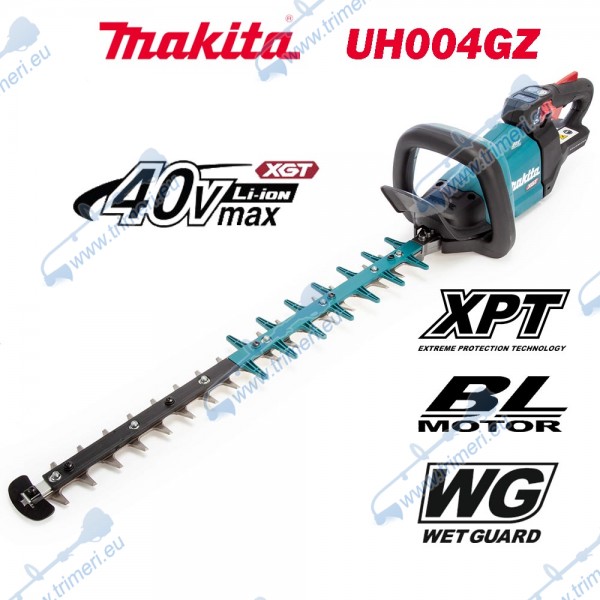 Акумулаторен храсторез, Makita UH004GZ, 40V, XGT, 600 мм нож, 23.5 мм ширина на рязане, безчетков мотор