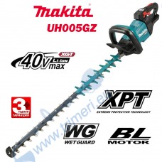 Акумулаторен храсторез / ножица за жив плет Makita UH005GZ, 40V, XGT, 750 мм дължина на ножа, 23.5 мм ширина на рязане, безчетков мотор