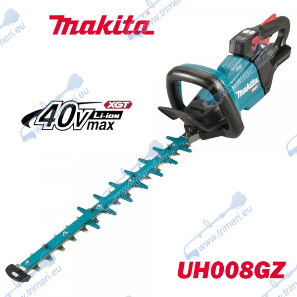 Aкумулаторен храсторез / ножица за жив плет Makita UH008GZ, 40V, XGT, 600 мм нож, 21.5 мм дебелина на клони, безчетков мотор
