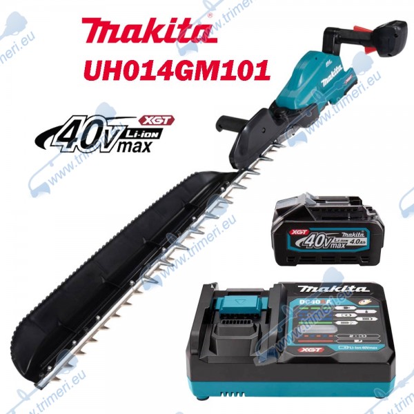 Храсторез акумулаторен / ножица за жив плет Makita UH014GM101, 40V, 1x4Ah, XGT, 75 см нож, 23.5 мм дебелина на клони, безчетков мотор