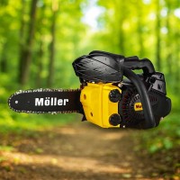 Бензинова мини резачка за дърва 1.2 к.с., 25 см, 3/8", MOLLER 44465