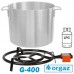 Газов котлон-пиростия-саджак-бурина, с двойна горелка 40см, ORGAZ G-400