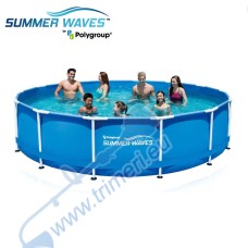 Басейн с мет. конструкция 305x76см, с филтърна помпа, Polygroup P2001030A0EU Summer Waves