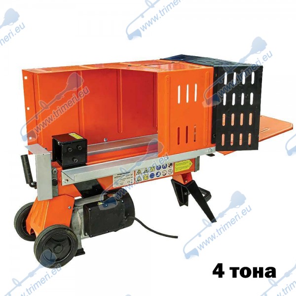 Машина за цепене на дърва, хоризонтална, 1500W, 370 мм, 4 тона натиск, PREMIUM