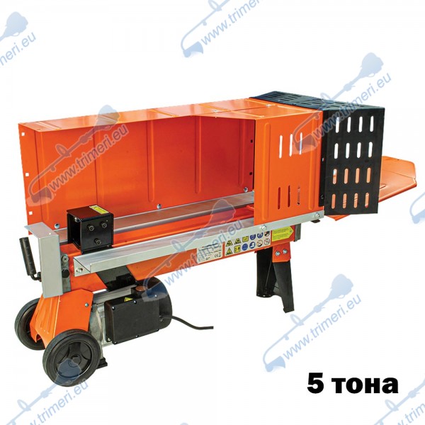 Машина за цепене на дърва, хоризонтална, 1500W, 520 мм, 5 тона натиск, PREMIUM