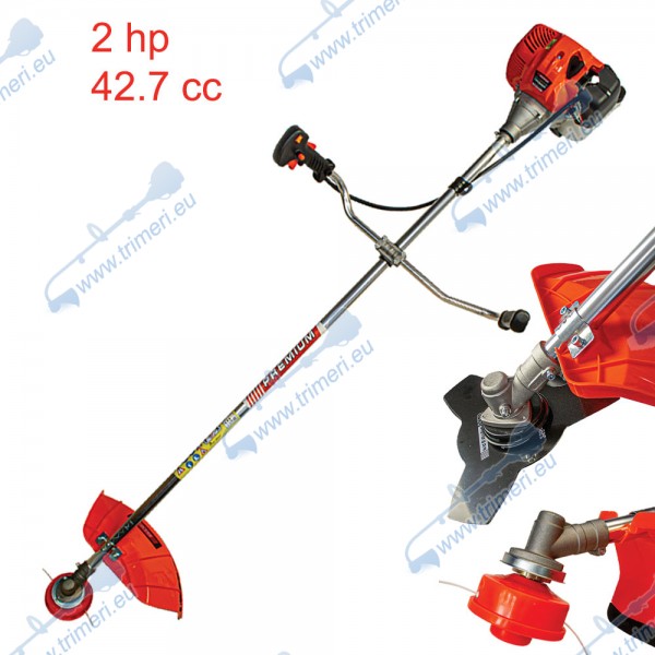 Бензинов тример / Моторна коса PREMIUM, 2 HP, 42.7cc, 25.5 см, с нож и корда