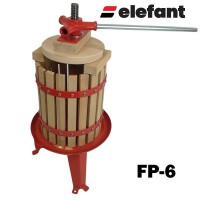 Преса за грозде, ръчна, Elefant FP-6, 6 л.контейнер, метални крака