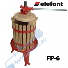 Преса за грозде, ръчна, Elefant FP-6, 6 л.контейнер, метални крака