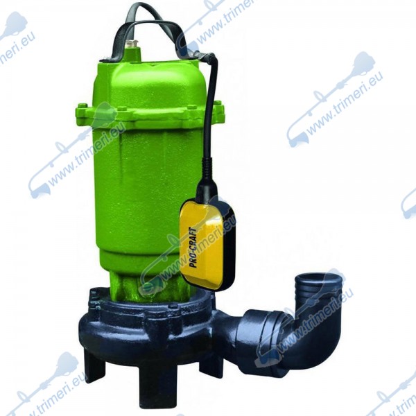 Помпа с мелница, дренажна, за мръсна вода, PROCRAFT PN23, 750W, 1500 л/ч. 2"