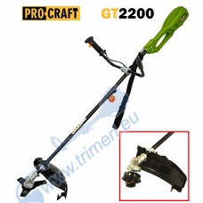 Електрическа коса / тример PROCRAFT GT2200, 1200W, 38 см ширина на косене, с нож и корда