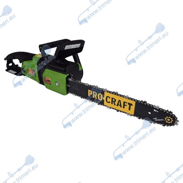 Електрически верижен трион 2000W, 405мм шина, PROCRAFT K2400