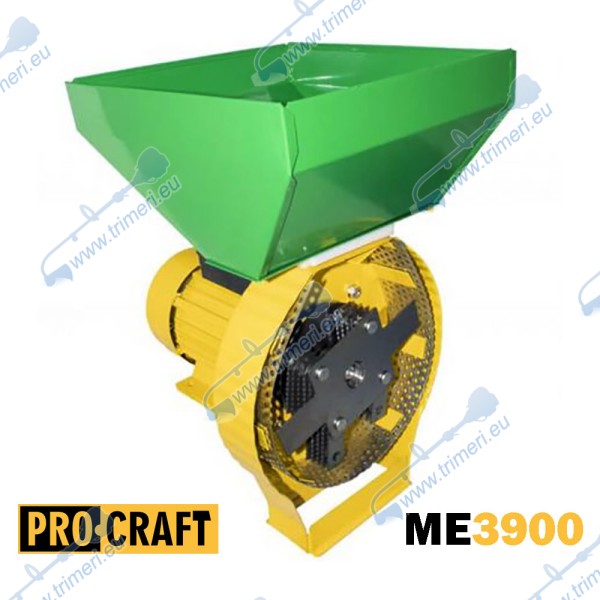 Фуражомелка - ярмомелка с 4 сита (2мм, 3мм, 4мм, 5мм.), 3900W, PROCRAFT ME3900