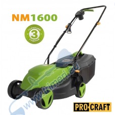 Косачка електрическа 1000W, 32 см, 25-65 мм, 25 л, PROCRAFT NM1600