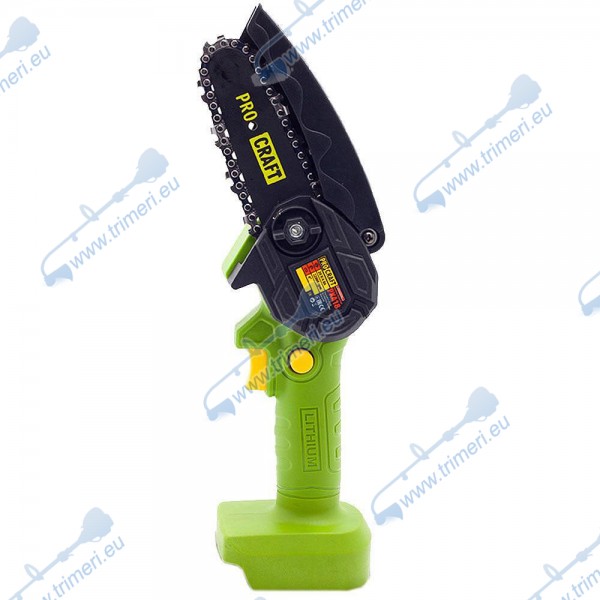 Мини акумулаторна резачка 20V, 10 см шина, 22000 об., PROCRAFT PKA18 SOLO, безчетков мотор