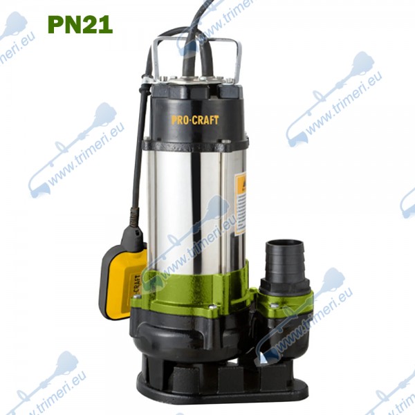 Потопяема помпа за чиста и мръсна вода, PROCRAFT PN21, 750W, 2", 13 м напор