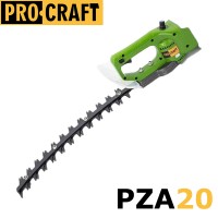 Храсторез акумулаторен / ножица за жив плет PROCRAFT PZA20, 20V, 300мм, 1200-1600 об/мин.