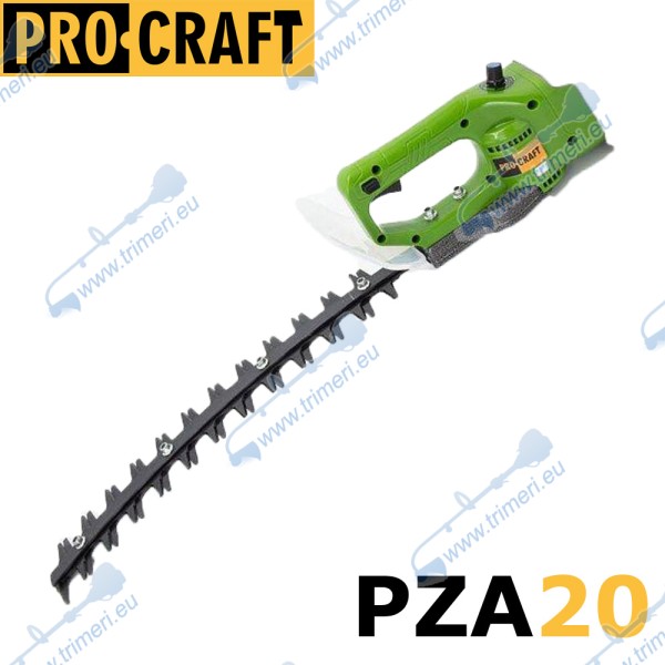 Храсторез акумулаторен / ножица за жив плет PROCRAFT PZA20, 20V, 300мм, 1200-1600 об/мин.