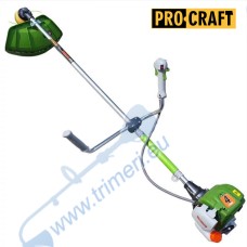 Моторна коса / бензинов тример PROCRAFT T5600 1.4 HP, 37.7 cc, 4-тактов - с нож, дискове и корда