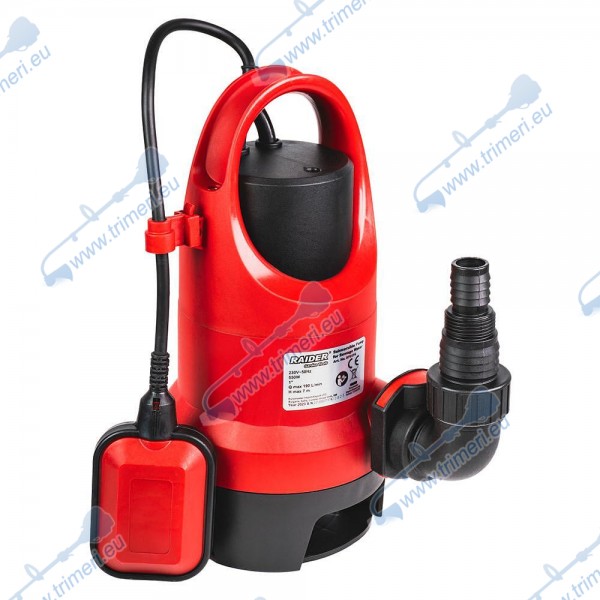 Потопяема помпа за мръсна вода 1",  550W, напор 7 м, RAIDER RD-WP67